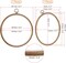 4 Pieces Embroidery Hoops Set Imitated Wood Frame Circle Oval